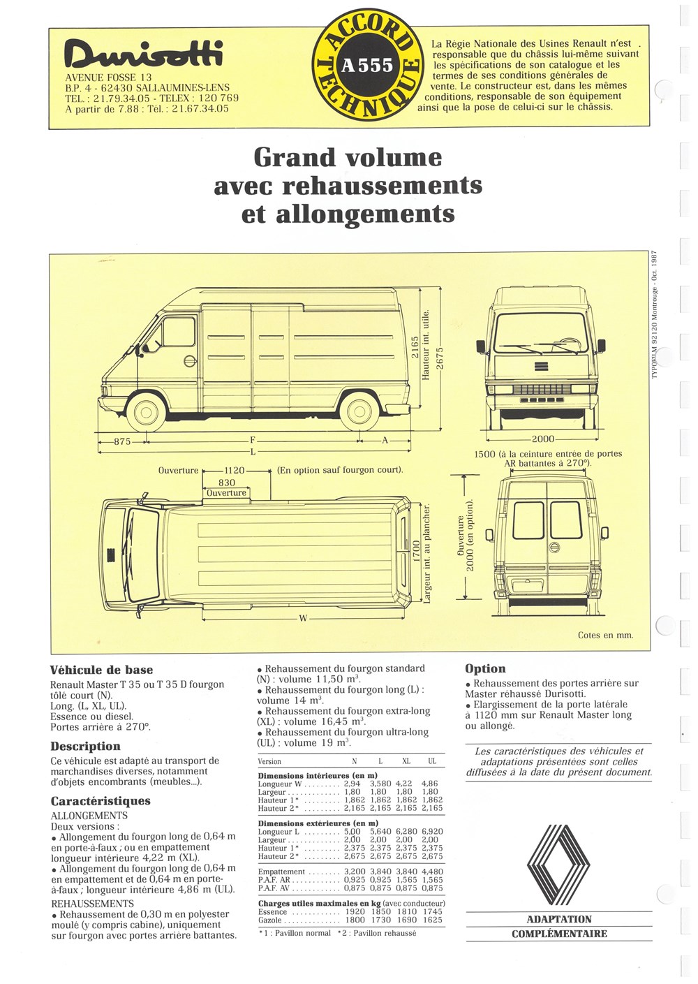 divers documents plaquettes commerciales carrossier durisotti