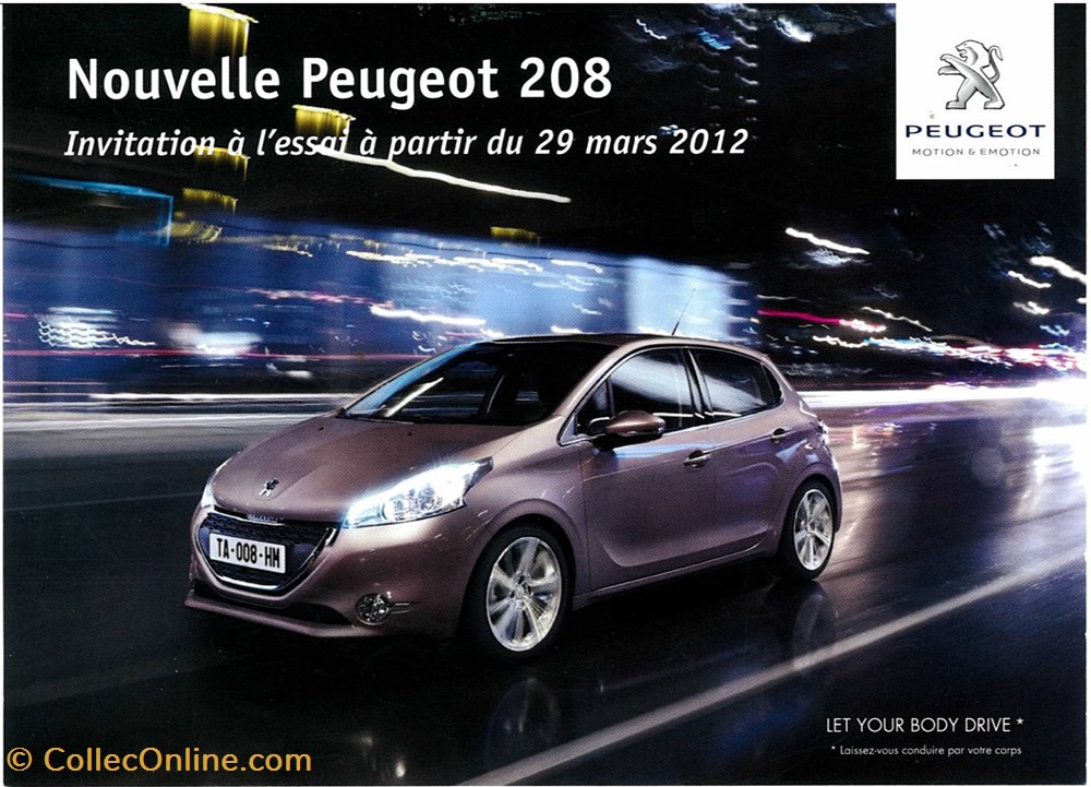 Invitation_lancement\constructeur\Peugeot vieux papier autre invitation lancement constructeur peugeot