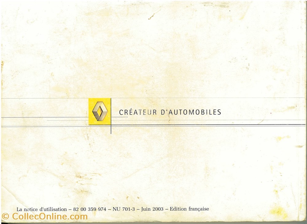 divers documents notice emploi constructeurr renault