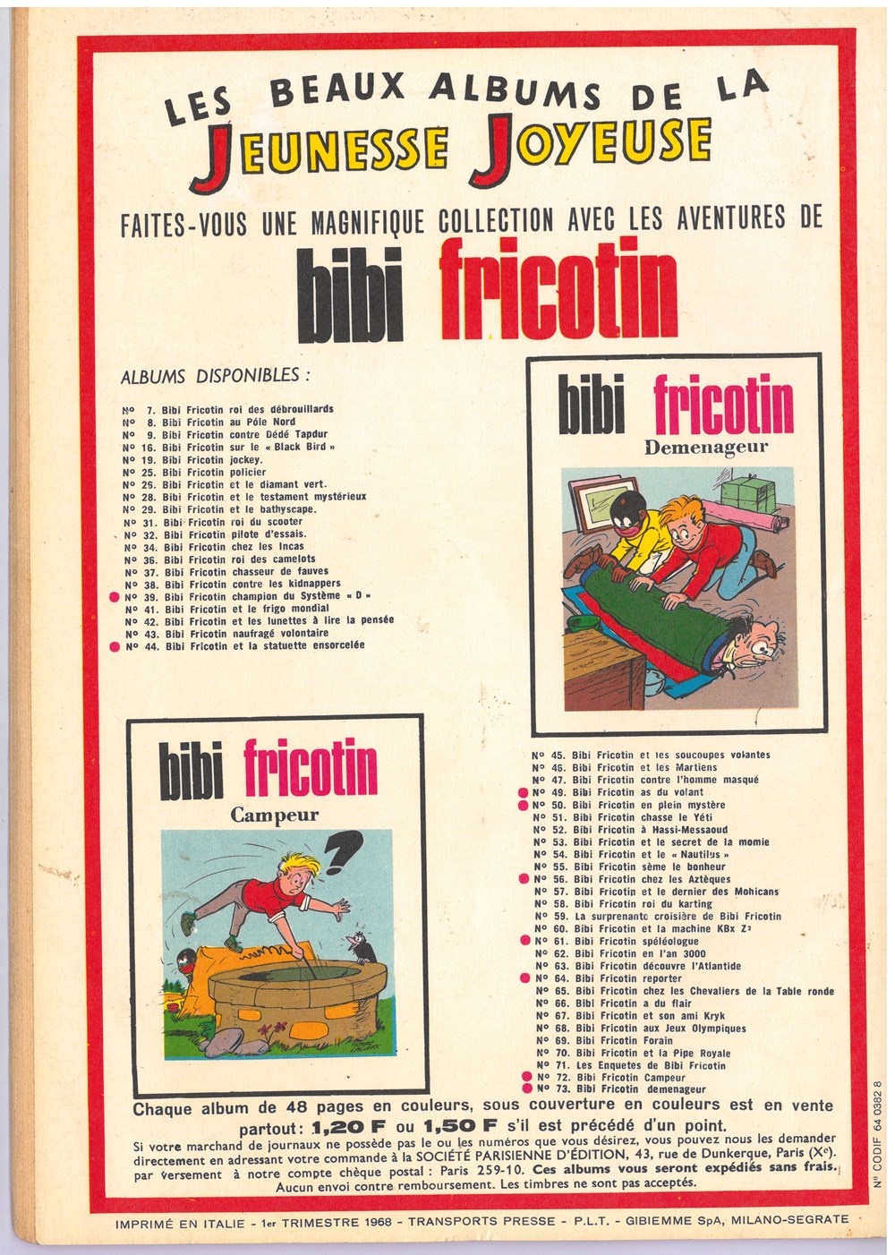 Pieds Nickelés N° 61 1 trim 1968 livres bd revues bandes dessinees pieds nickeles n 61 1 trim 1968