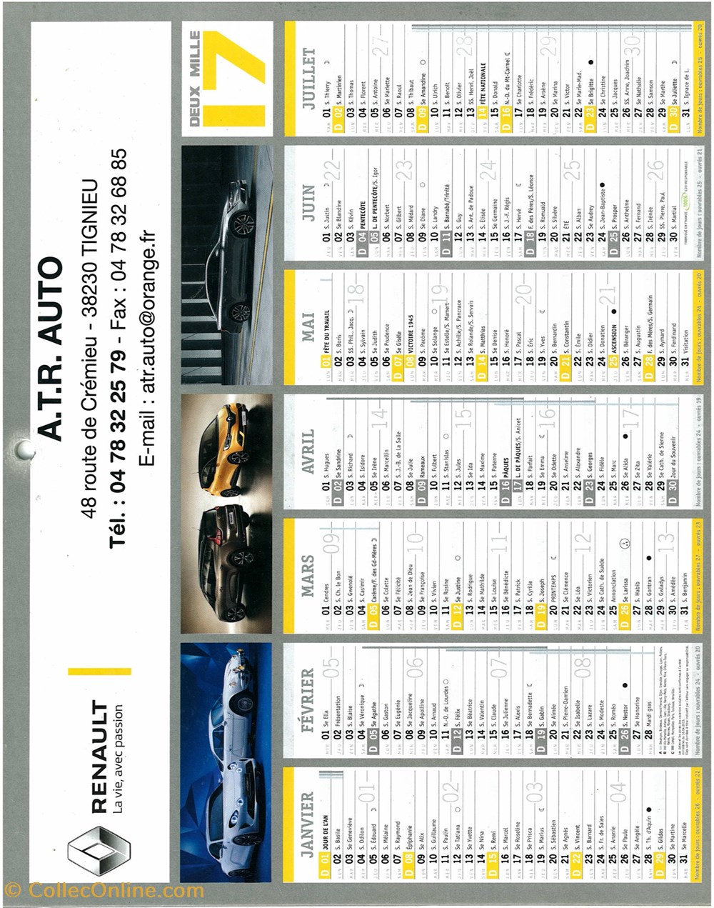 Documents-calendrier-garage-constructeurs-Renault - Documenti vecchi