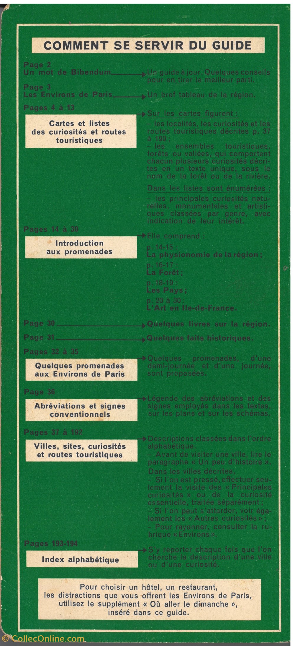 divers documents guides verts michelin