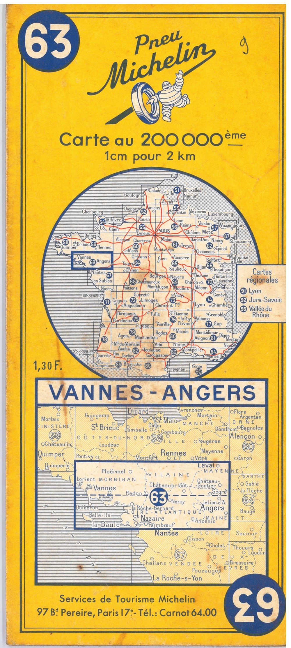 anciens documents cartes routieres michelin