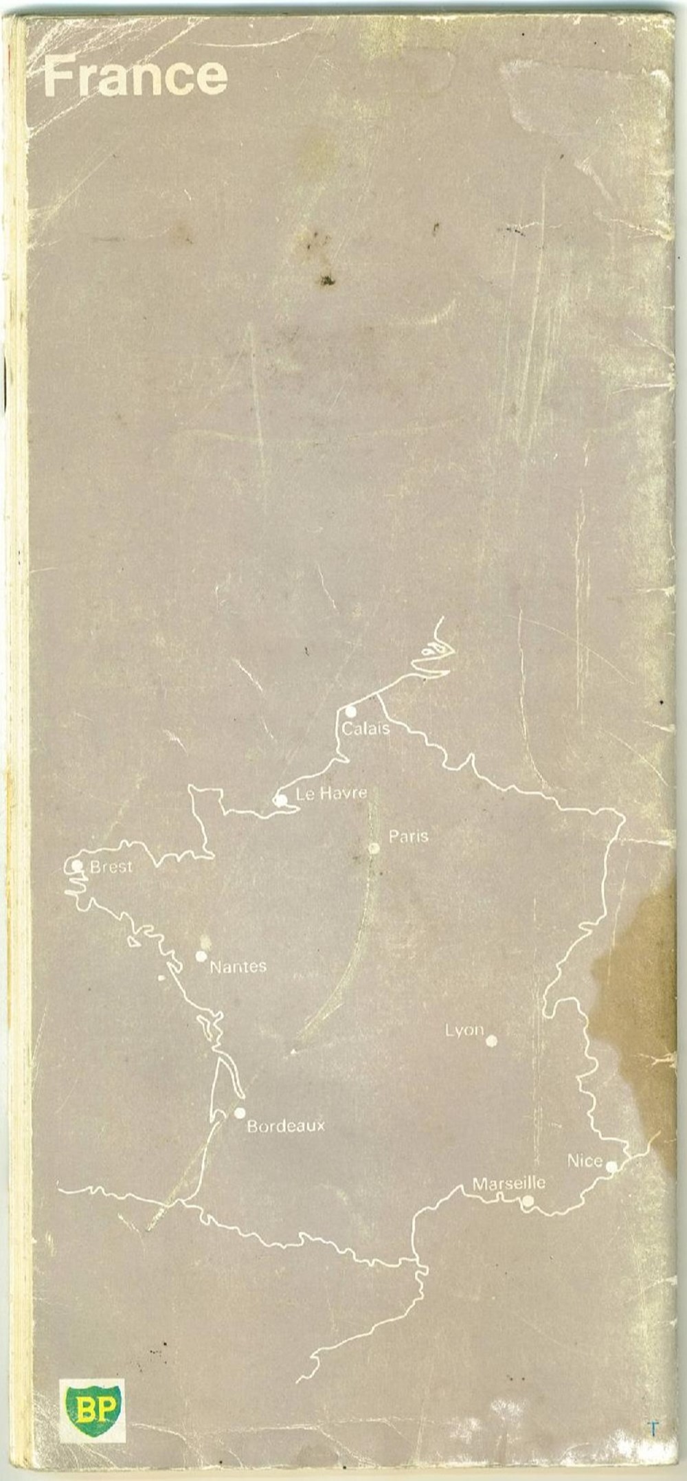 anciens documents cartes routieres petrolier bp