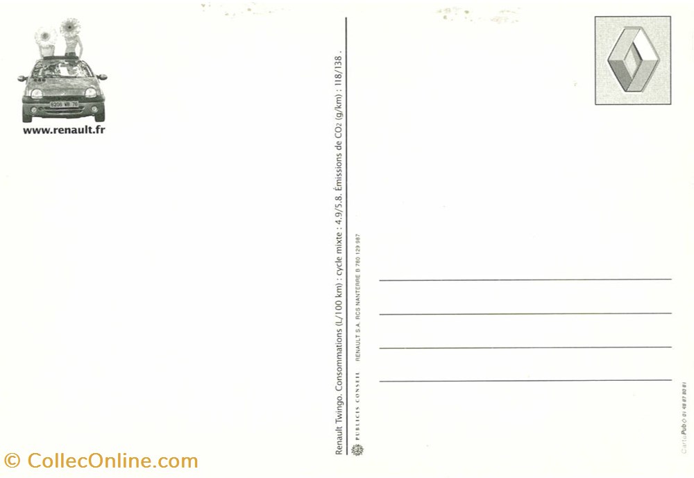 documents cartes postales constructeur renault