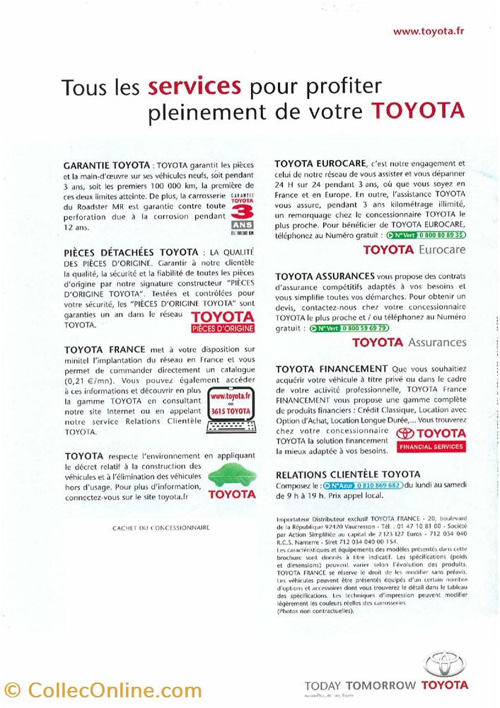 diver documents plaquettes commerciales constructeur toyota