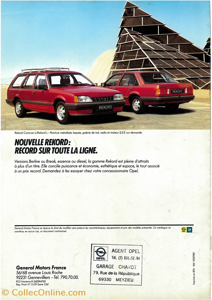 diver documents plaquettes commerciales constructeur opel