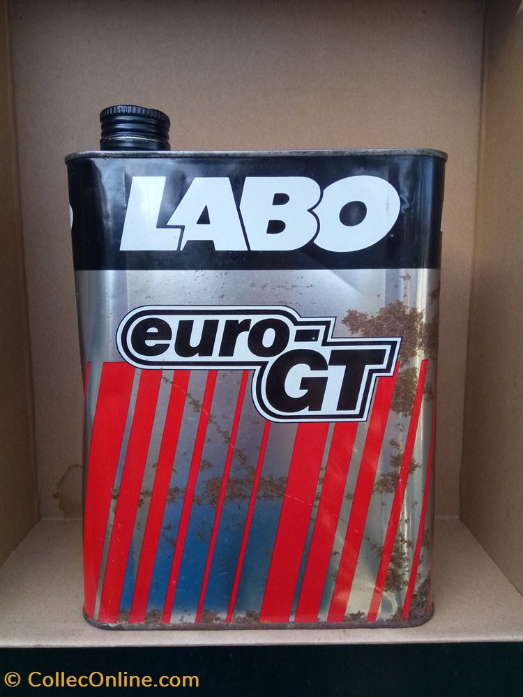 Bidons\huile\métal\pétrolier\Labo 3 transports voiture bidons huile metal petrolier labo