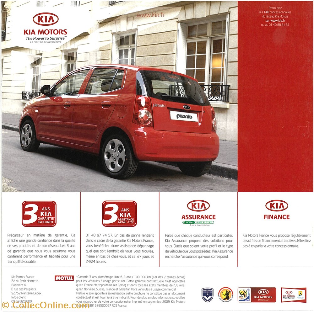 divers documents plaquettes commerciales constructeur kia