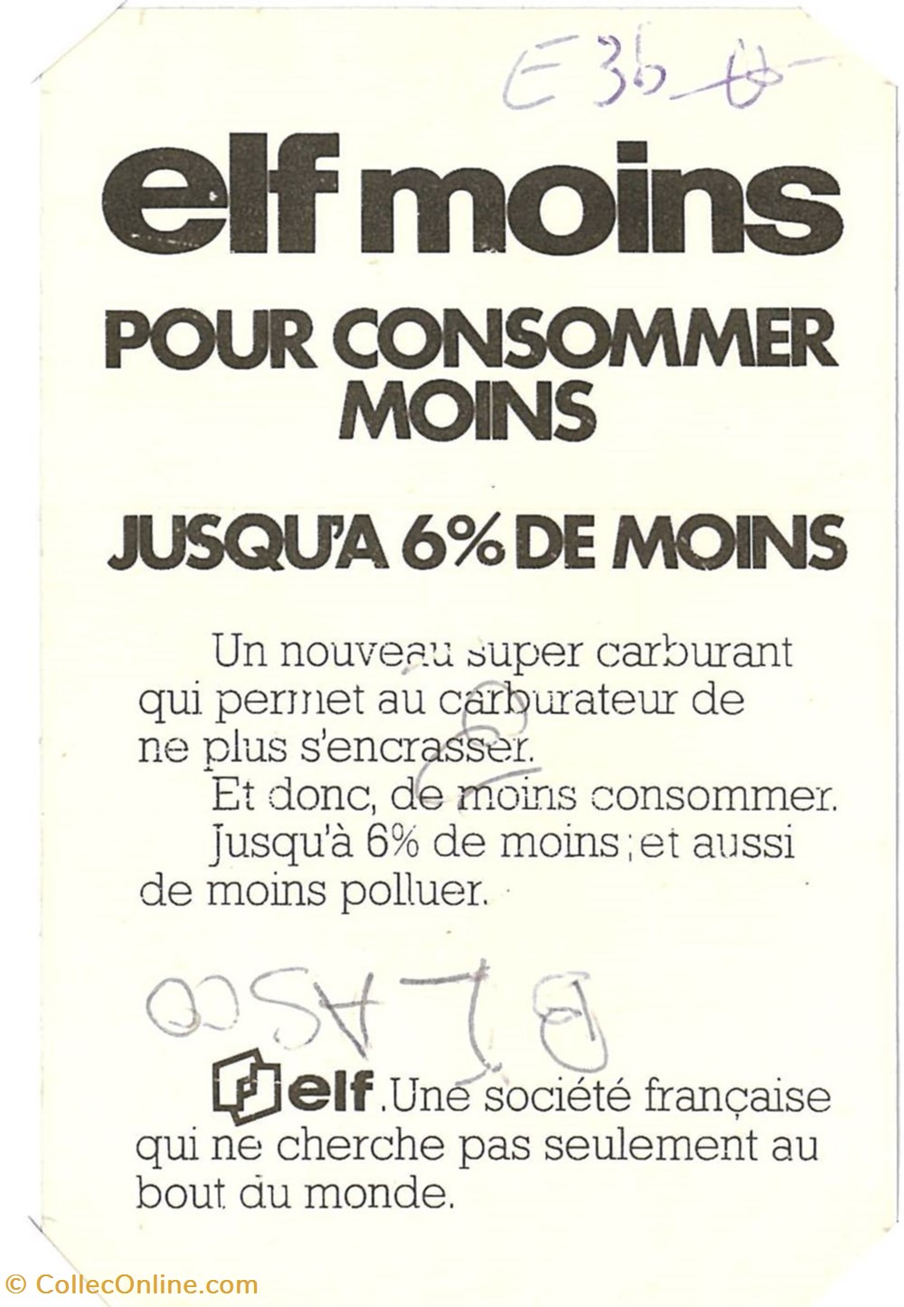Autocollant\Pétrolier\Elf objets publicitaires autocollant petrolier elf