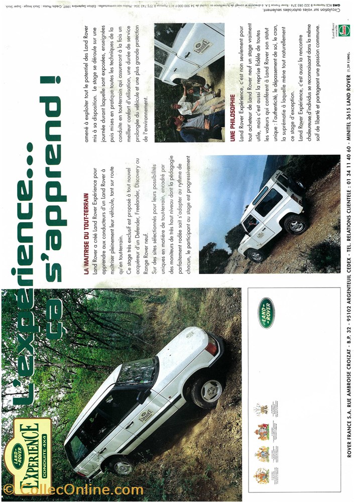 diver documents plaquettes commerciales constructeur land rover