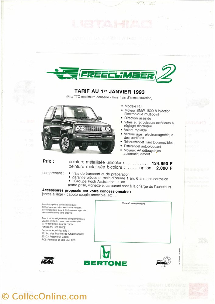 diver documents plaquettes commerciales constructeur daihatsu