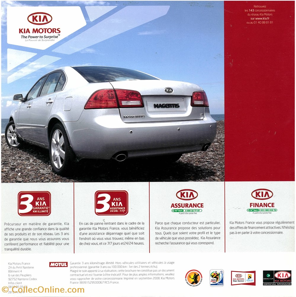 divers documents plaquettes commerciales constructeur kia