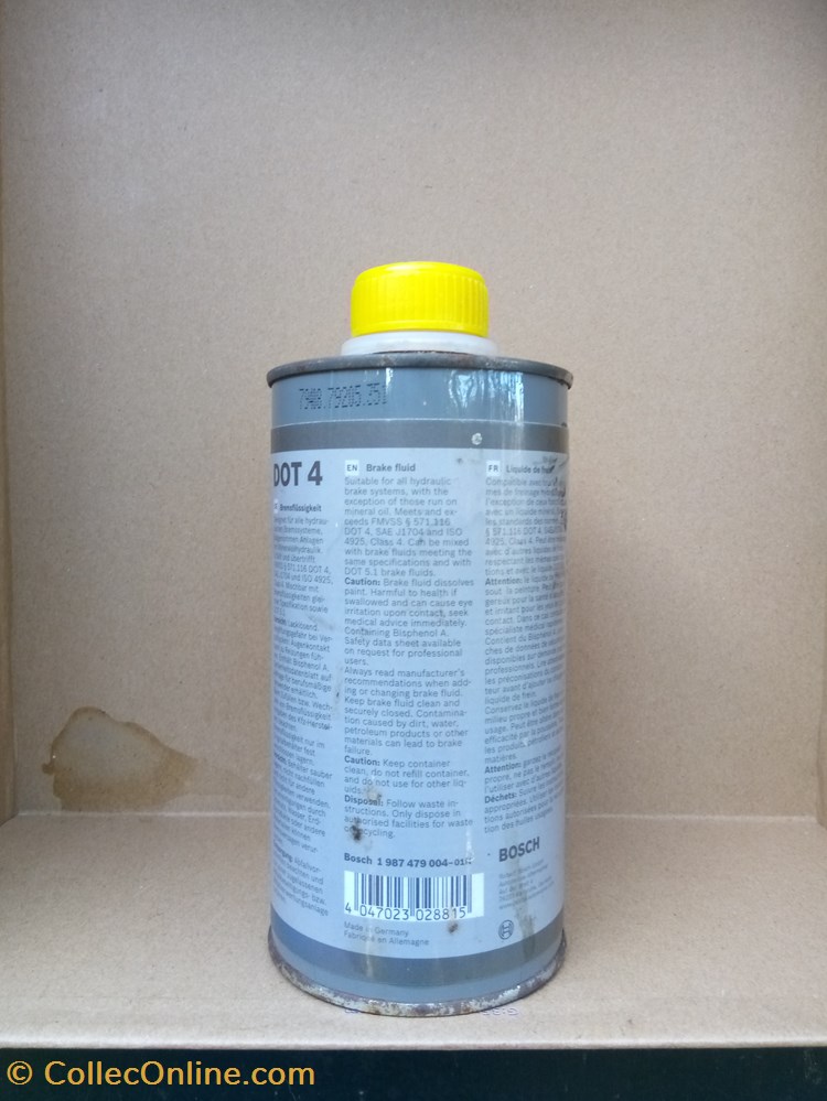 transports voiture bidons liquide freins metal equipementier bosch
