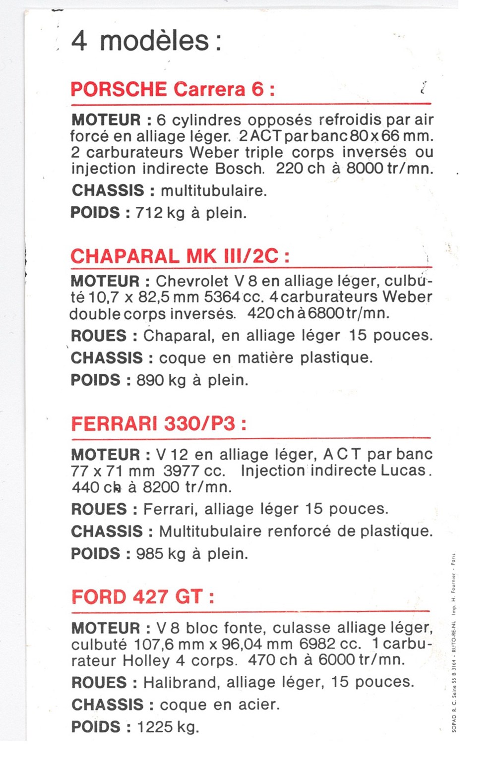 Flyer offert par Ricoré à la fin des années 60. Série de 4 transports flyer offert par ricore a la fin des annees 60 serie de 4