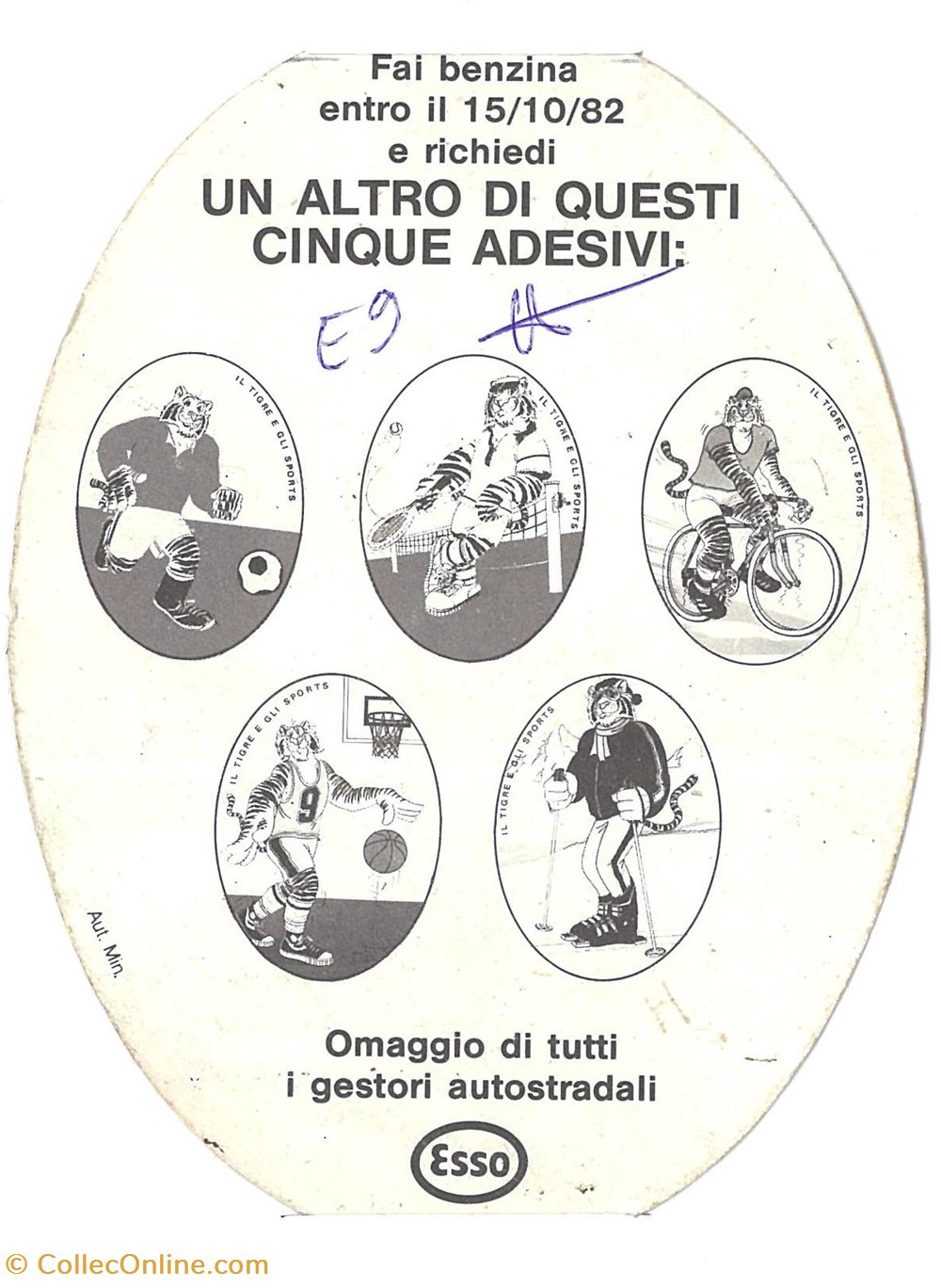 Autocollant\Pétrolier\ESSO objets publicitaires autocollant petrolier esso