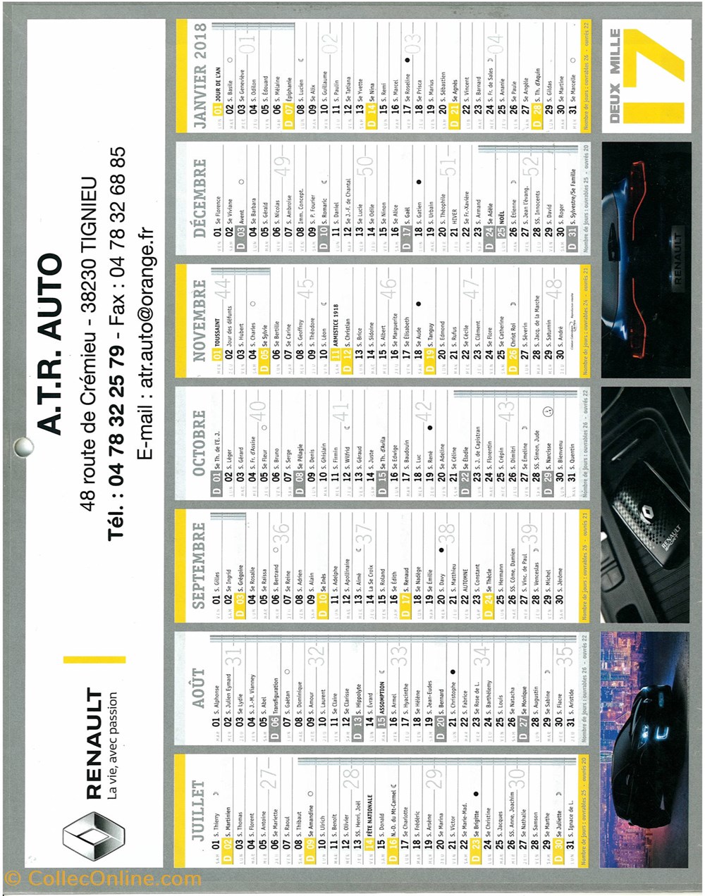 Documents-calendrier-garage-constructeurs-Renault - Documenti vecchi