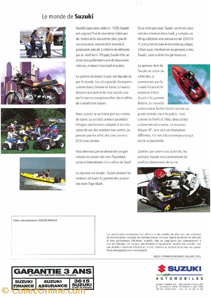 diver documents plaquettes commerciales constructeur suzuki