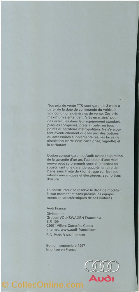 diver documents plaquettes commerciales constructeur audi