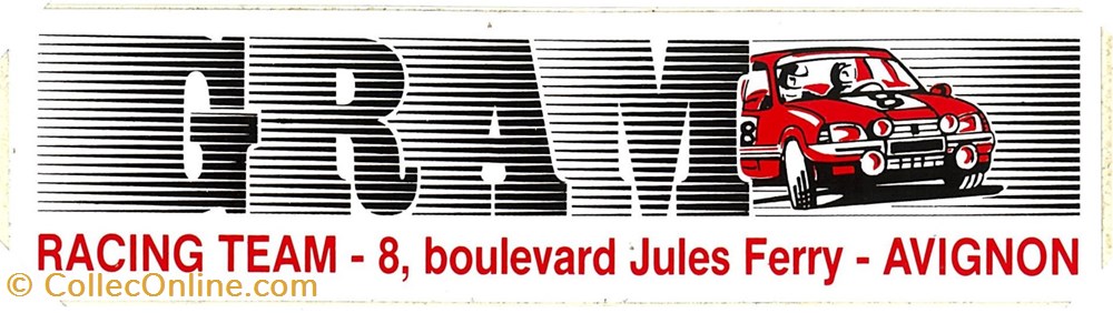 Autocollant\Circuits-clubs-équipes-musées objets publicitaires autocollant circuits clubs equipes musees