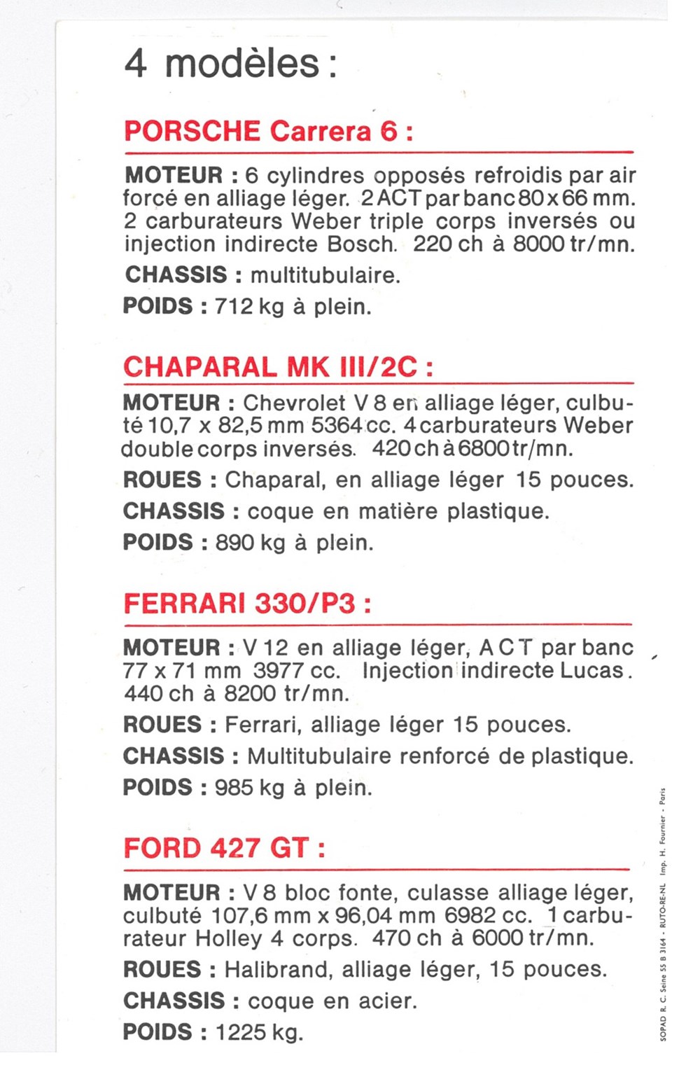 Flyer offert par Ricoré à la fin des années 60. Série de 4 transports flyer offert par ricore a la fin des annees 60 serie de 4
