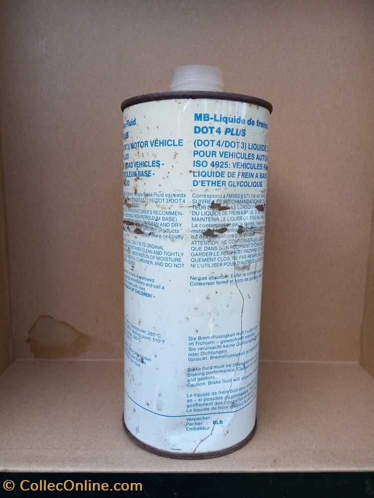 transports voiture bidons liquide freins metal constructeur mercedes