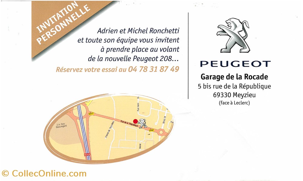 Invitation_lancement\constructeur\Peugeot vieux papier autre invitation lancement constructeur peugeot
