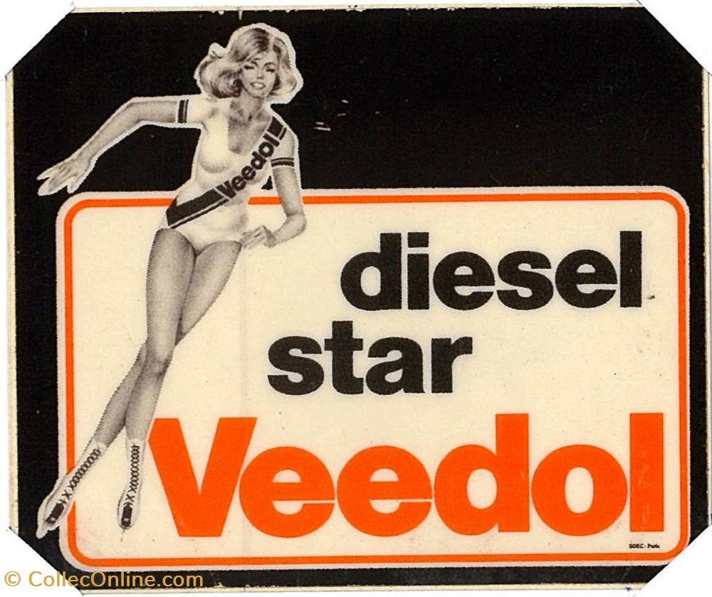 objets publicitaires autocollant petrolier veedol