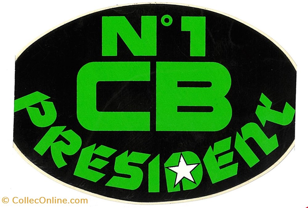 Autocollant\Accessoiriste\C.B. Président objets publicitaires autocollant accessoiriste c b president