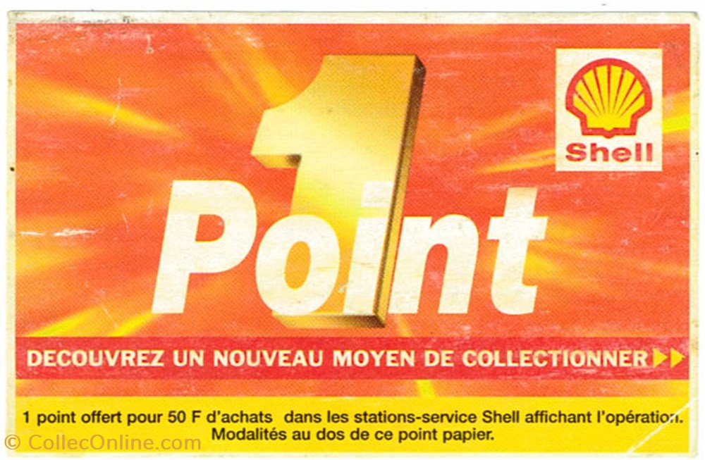 Points_cadeaux\pétrolier\Shell vieux papier fidelite points cadeaux petrolier shell