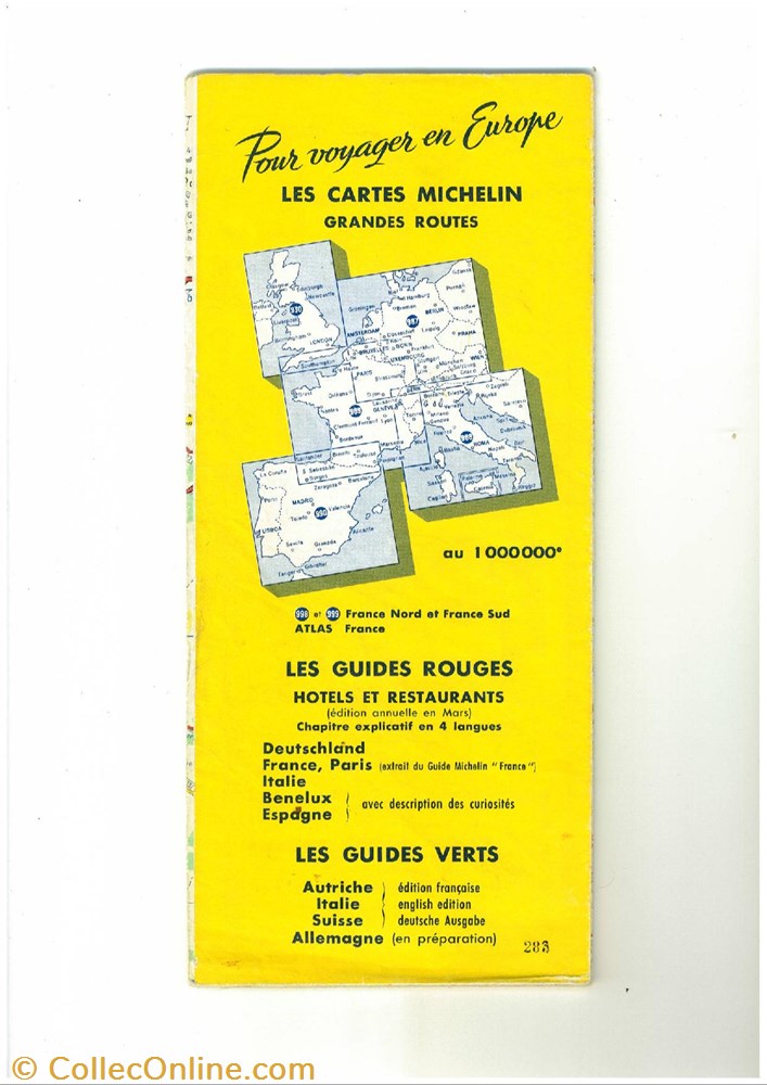 Documents-cartes routières-Michelin - Old documents - Maps - Condition ...