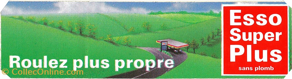 objets publicitaires autocollant petrolier esso