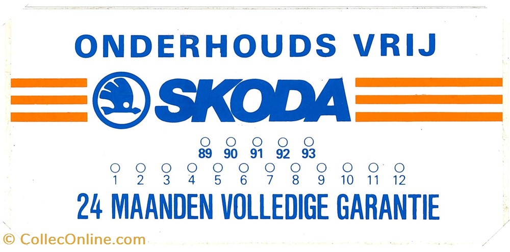 Autocollant\Constructeur\Skoda objets publicitaires autocollant constructeur skoda