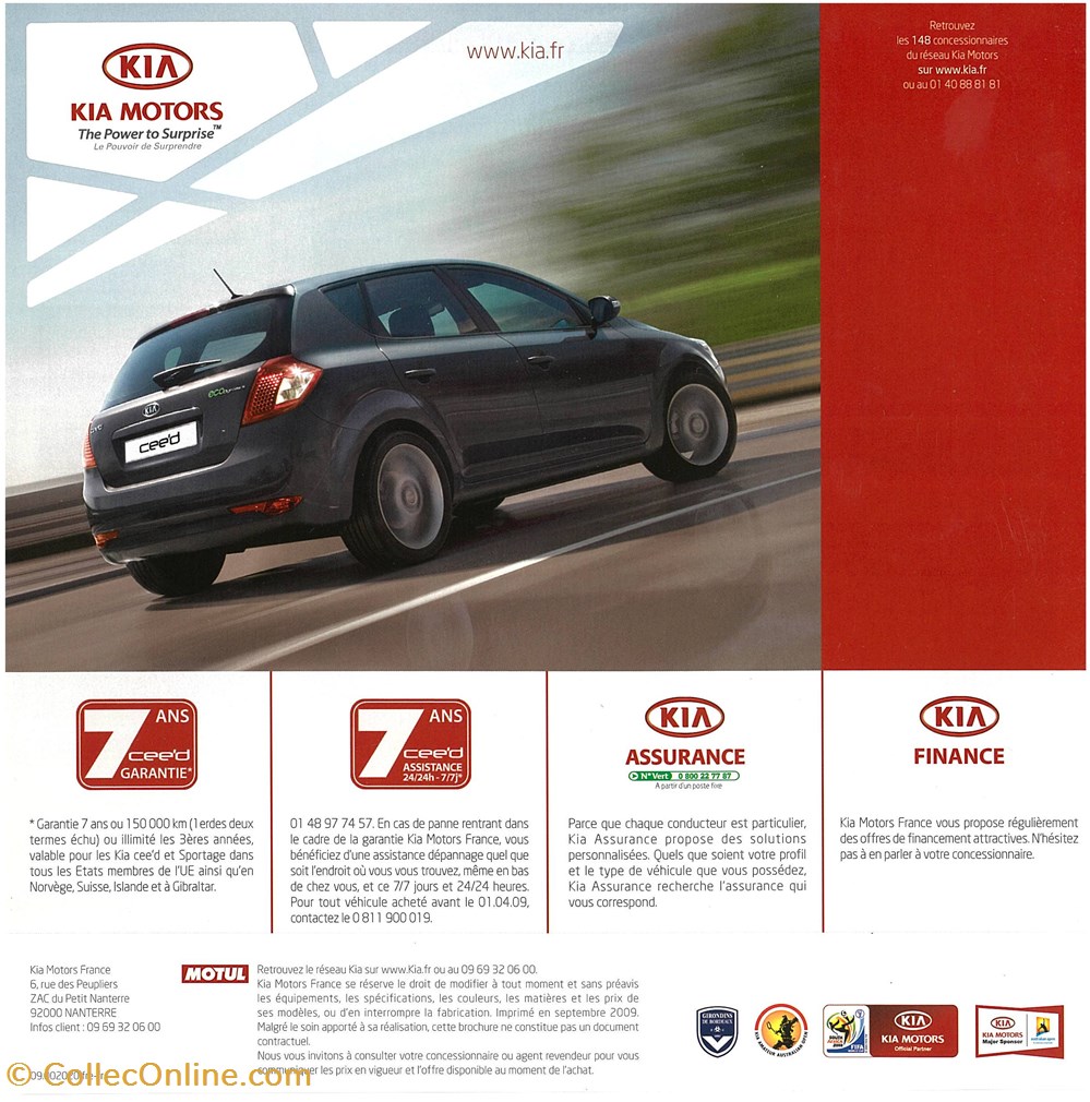 divers documents plaquettes commerciales constructeur kia
