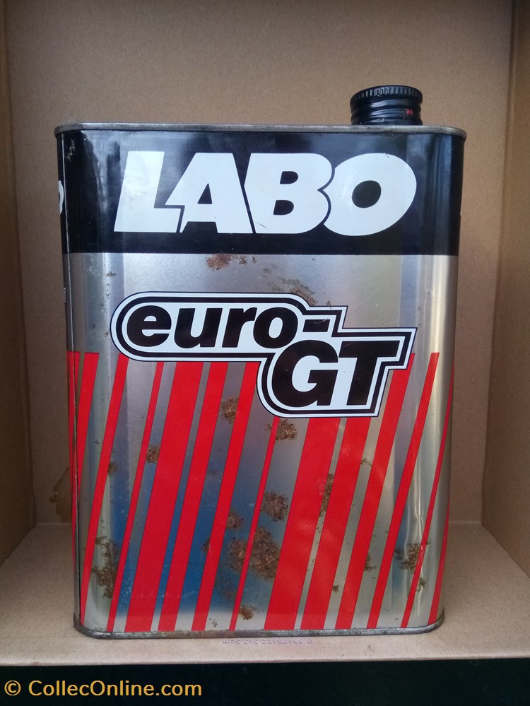 Bidons\huile\métal\pétrolier\Labo transports voiture bidons huile metal petrolier labo