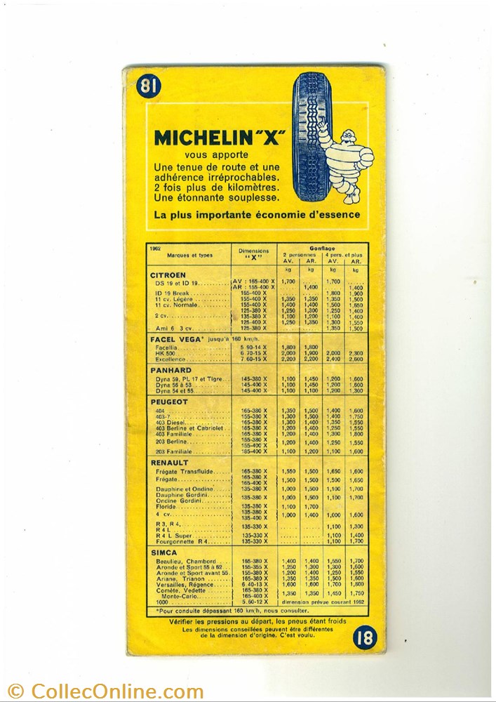 Documents Cartes Routières Michelin Documenti Vecchi Mappe 9319