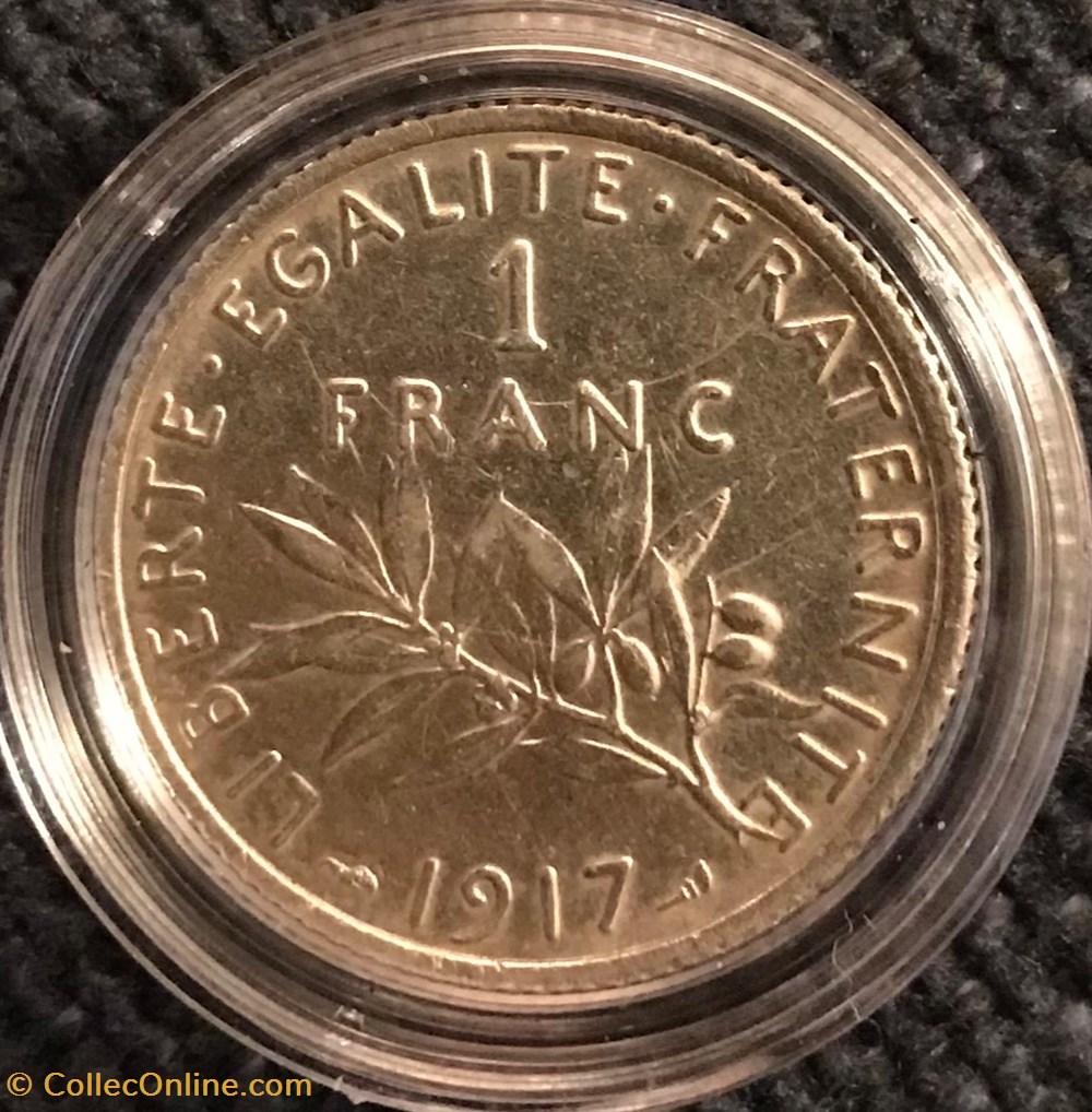 1 franc Argent Semeuse 1917 monnaies france modernes 1 franc argent semeuse 1917