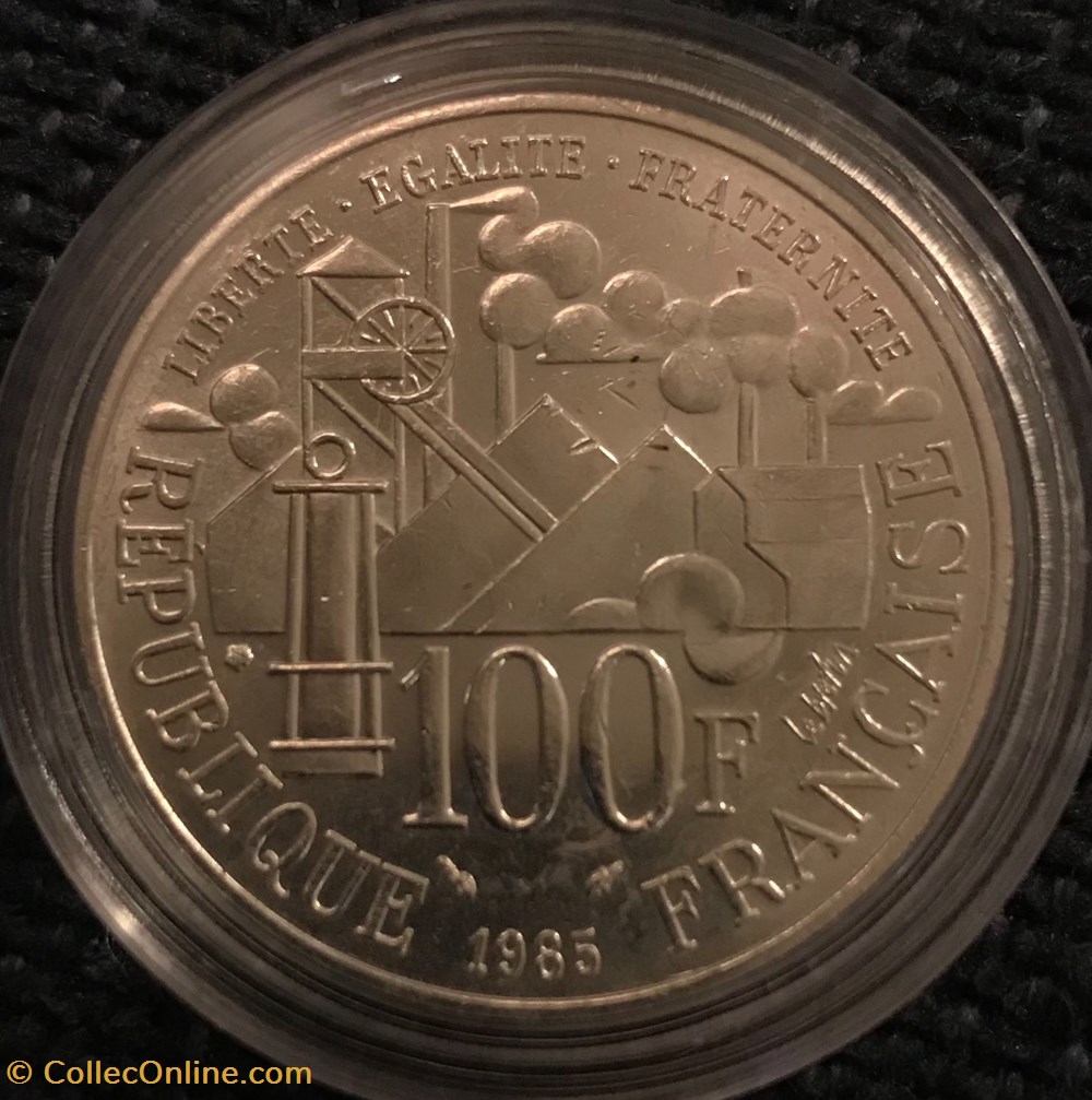 monnaies france modernes 100 frs emile zola 1985