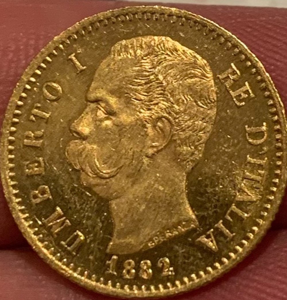 20 Lires 1882R monnaies monde italie 20 lires 1882r