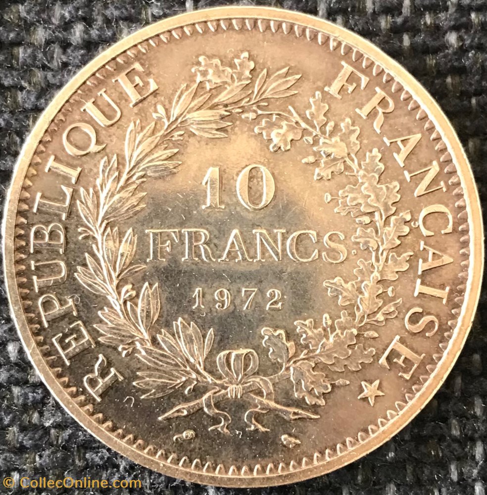 10 Frs Hercule 1972 monnaies france a modernes 10 frs hercule 1972