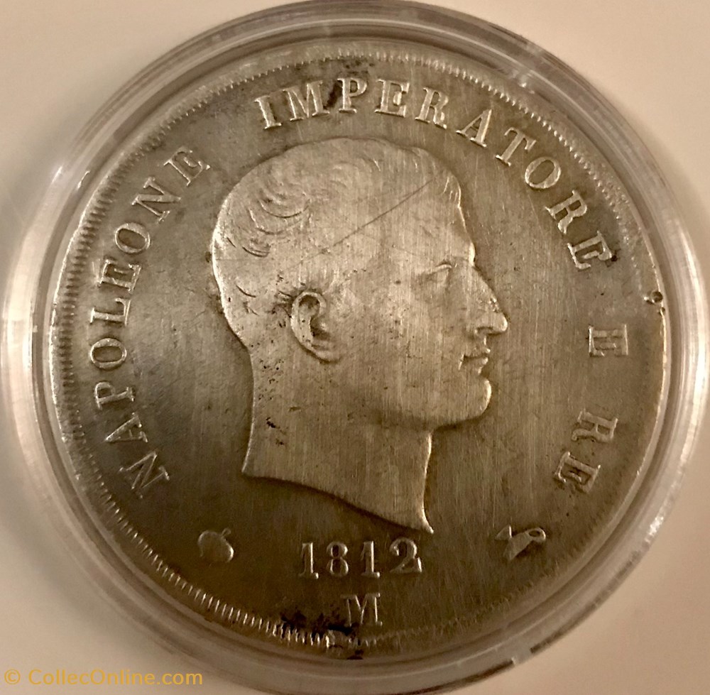 5 Lire 1812M monnaies monde italie 5 lire 1812m