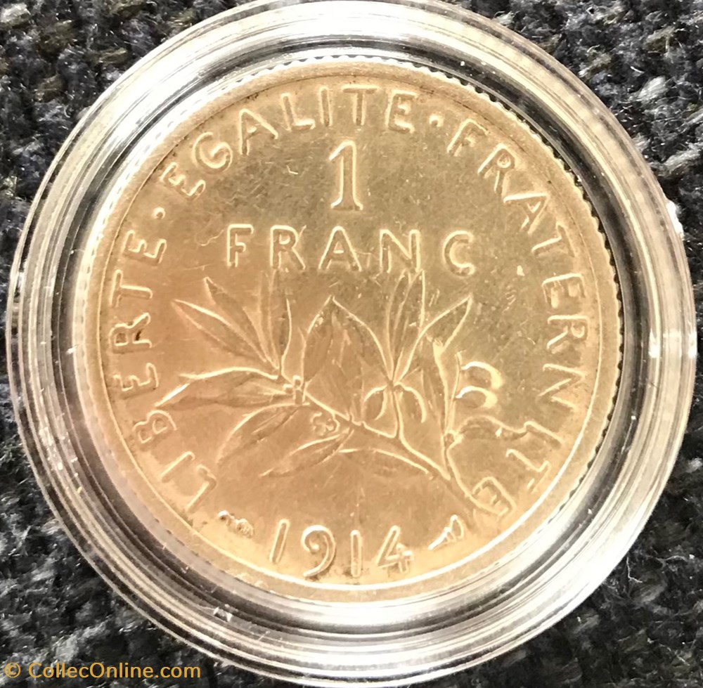 1 franc Argent Semeuse 1914 monnaies france modernes 1 franc argent semeuse 1914