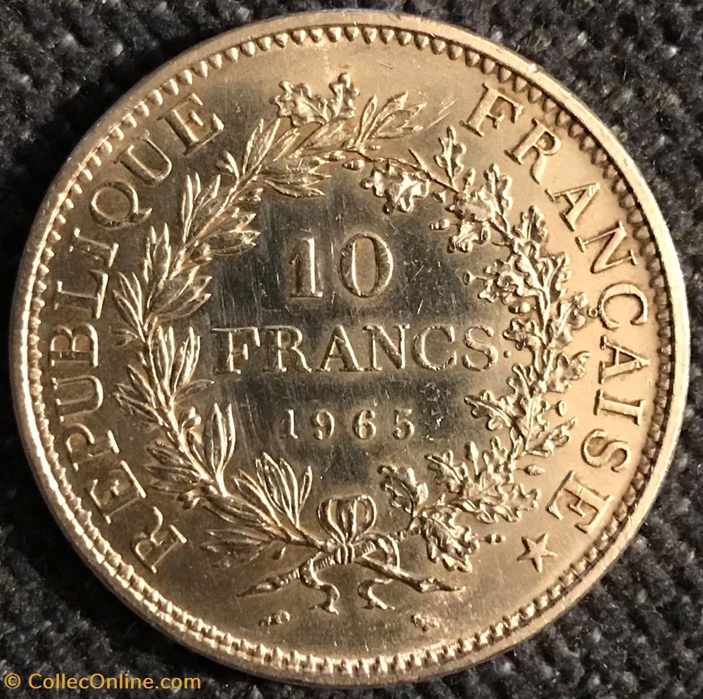 10 Frs Hercule 1965 monnaies france a modernes 10 frs hercule 1965