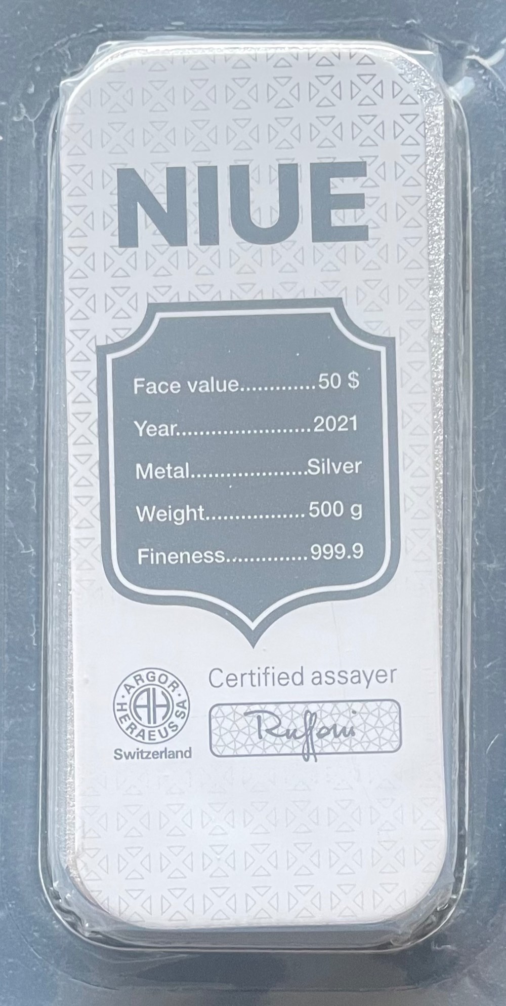 LINGOT 500g 2021 monnaies lingots bullion d argent lingot 500g 2021
