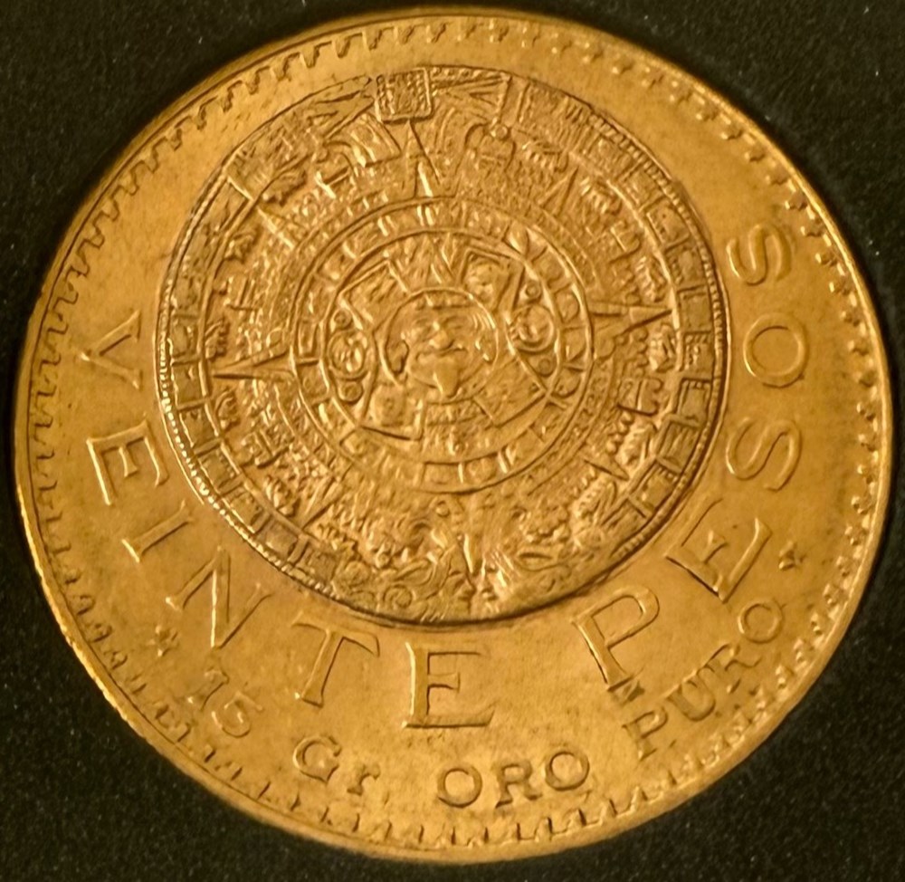 20 PESOS OR Calendrier Aztèque monnaies monde mexique 20 pesos or calendrier azteque