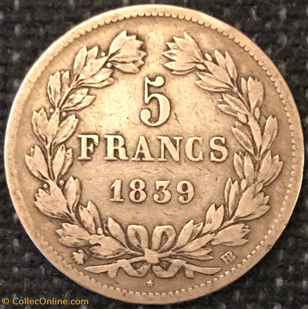 LOUIS PHILIPPE Ier 1839BB monnaies france a modernes louis philippe ier 1839bb