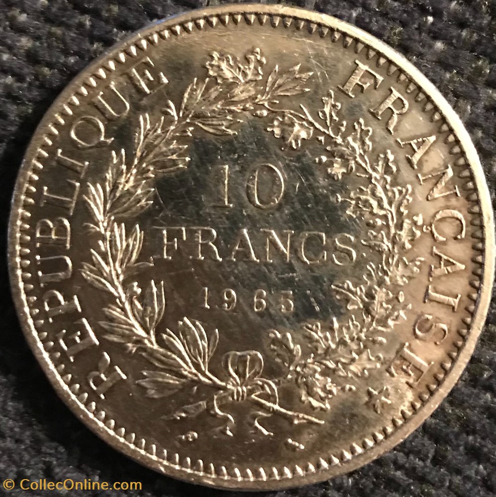 monnaies france a modernes 10 frs hercule 1965