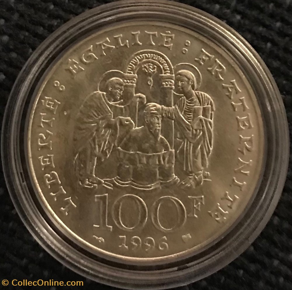 monnaies france modernes 100 frs 1996 clovis roi des francs