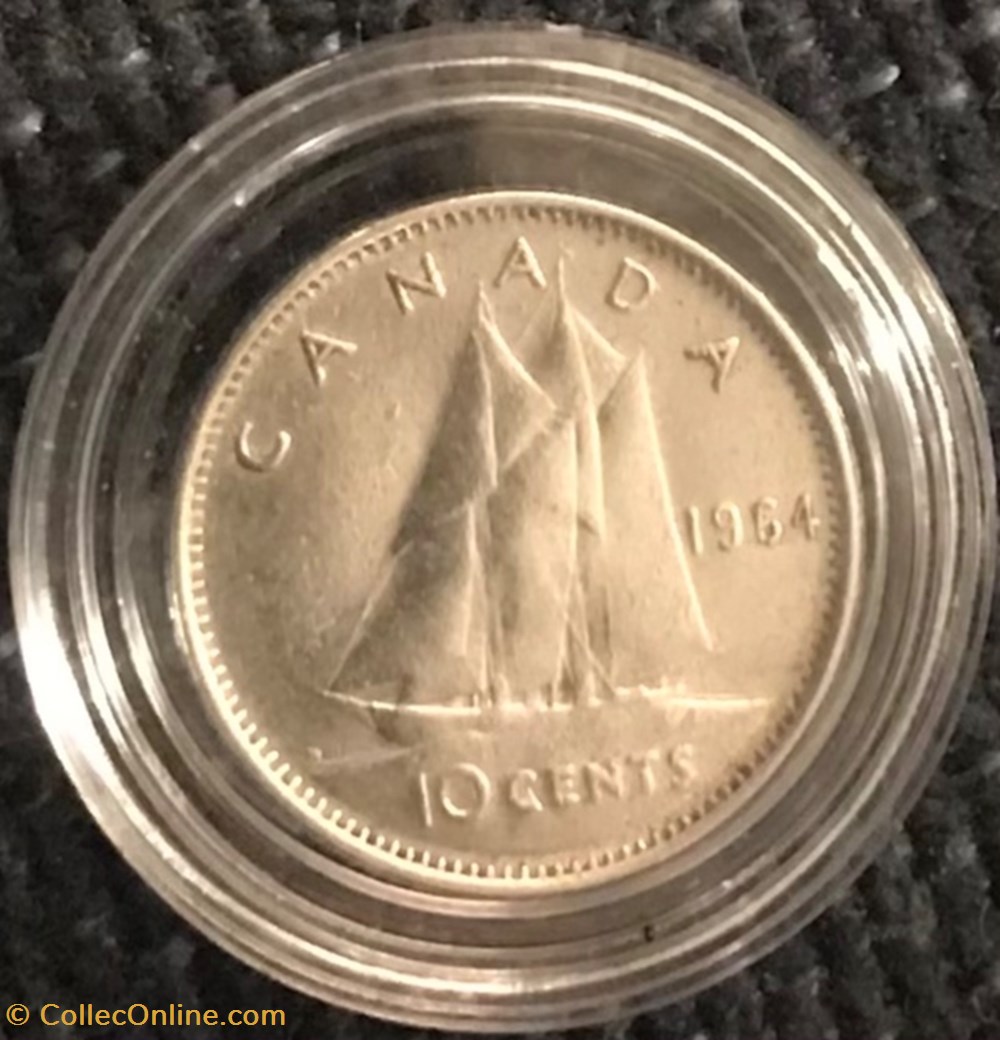 10 cents 1964 Canada monnaies monde 10 cents 1964 canada