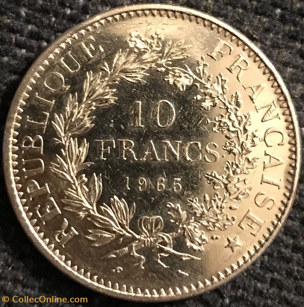 10 Frs Hercule 1965 monnaies france a modernes 10 frs hercule 1965